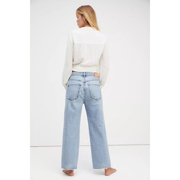 Free People x Citizens of Humanity Elle V Front Distressed Wide-Leg Jeans $288 - Picture 2 of 8